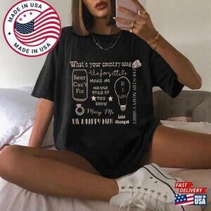 Thomas Rhett Track List T-Shirt  Tour  Shirt Unisex